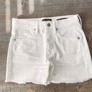 Banana Republic white high rise 3” shorts denim